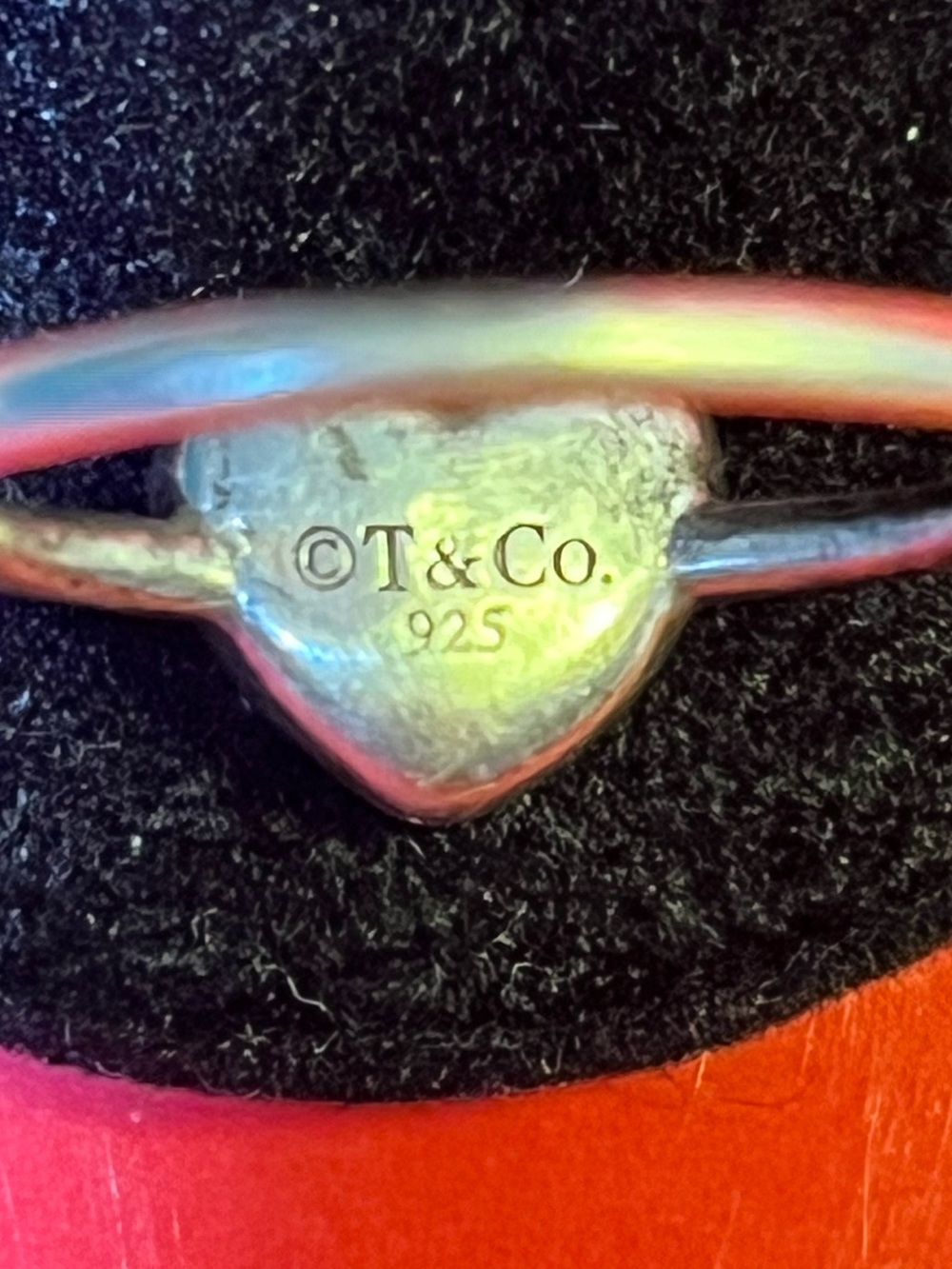 Vintage Tiffany & Co Puffy Heart Sterling Silver Ring Sz 6.5 - Picture 9 of 13